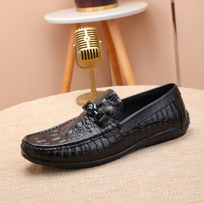 Crocodile Skin Loafer Shoes