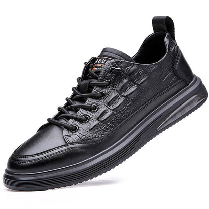 Crocodile Pattern Trend Urban Casual Leather Shoes