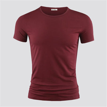 T Shirt Pure Color Short Sleeved