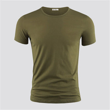 T Shirt Pure Color Short Sleeved