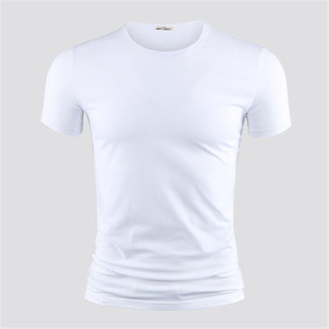 T Shirt Pure Color Short Sleeved