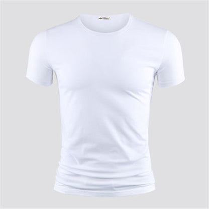 T Shirt Pure Color Short Sleeved