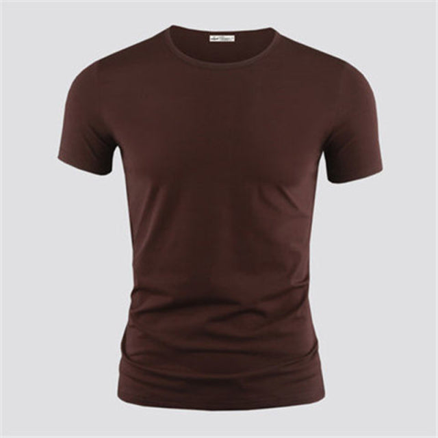 T Shirt Pure Color Short Sleeved