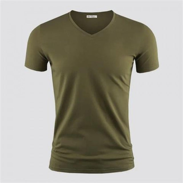 T Shirt Pure Color Short Sleeved