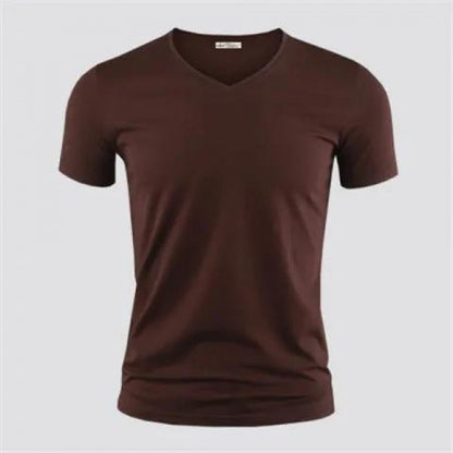 T Shirt Pure Color Short Sleeved