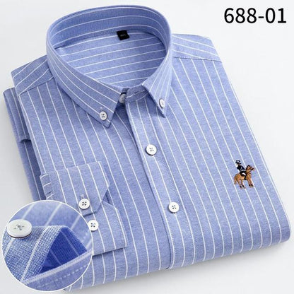 Casual Pure Cotton Oxford Striped Shirts