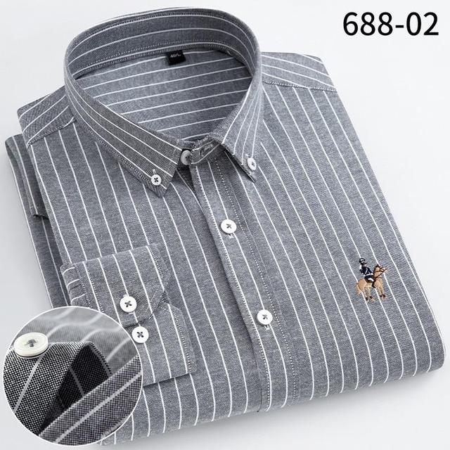 Casual Pure Cotton Oxford Striped Shirts