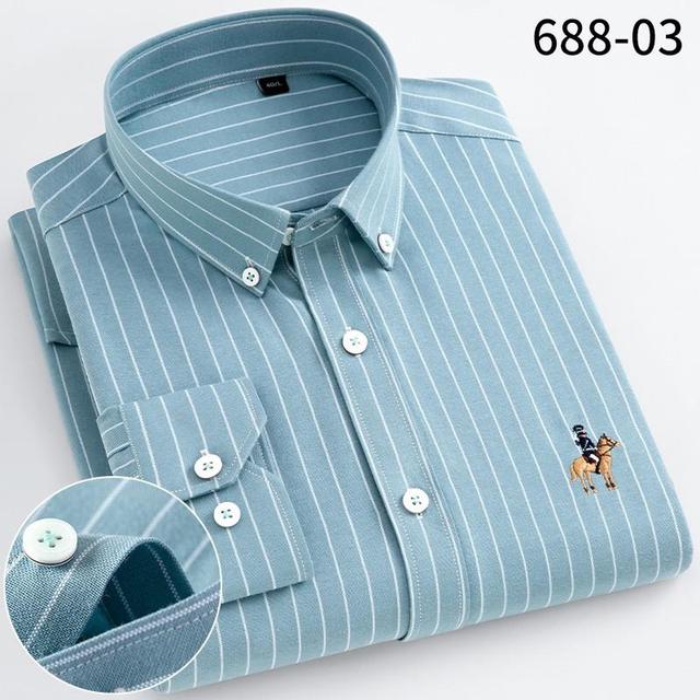 Casual Pure Cotton Oxford Striped Shirts