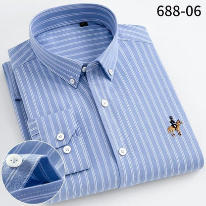 Casual Pure Cotton Oxford Striped Shirts