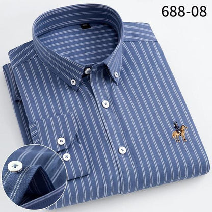 Casual Pure Cotton Oxford Striped Shirts