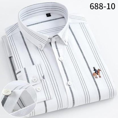 Casual Pure Cotton Oxford Striped Shirts