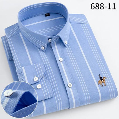 Casual Pure Cotton Oxford Striped Shirts