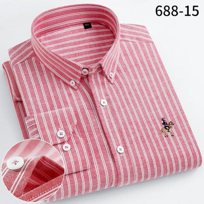 Casual Pure Cotton Oxford Striped Shirts