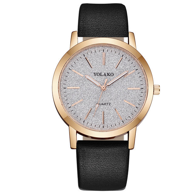 Casual Quartz Leather Band Starry Sky Watch