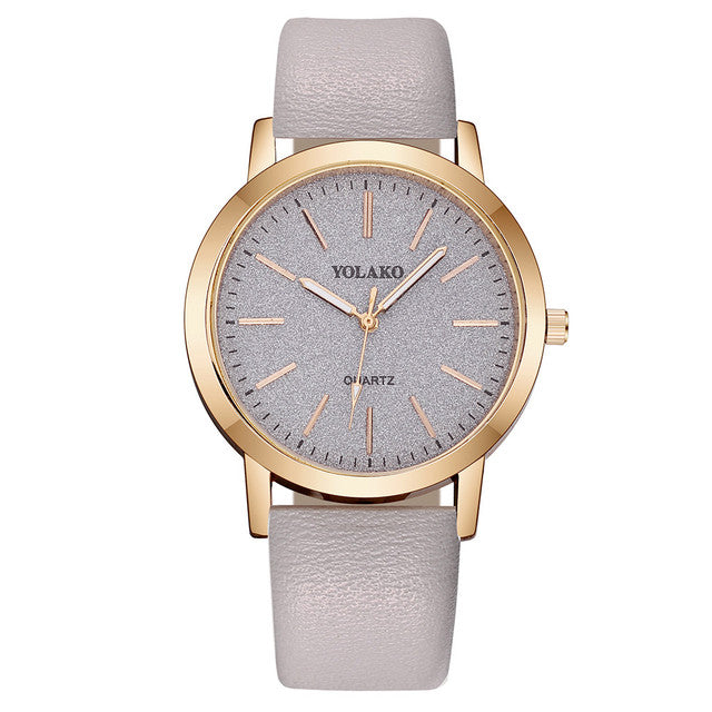 Casual Quartz Leather Band Starry Sky Watch