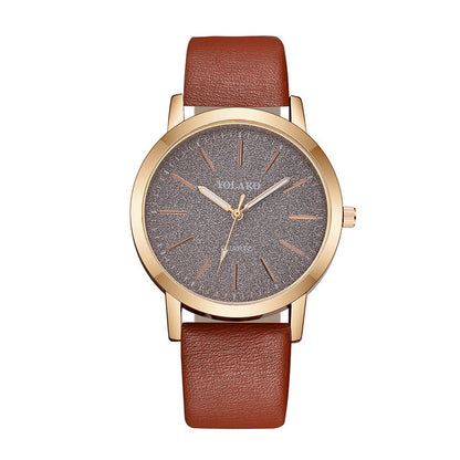 Casual Quartz Leather Band Starry Sky Watch