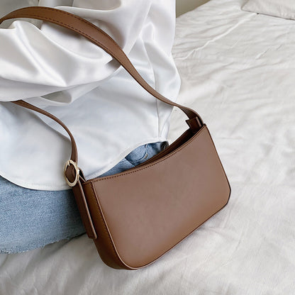 Cute Solid Color Small Leather Shoulder Bag