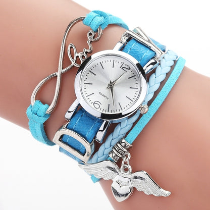 Heart Pendant Bracelet Dress Quartz Watch