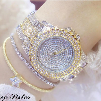 Full Diamond Watch Gold