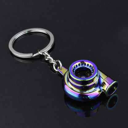 Mini Turbo Turbocharger Key chain Spinning Turbine