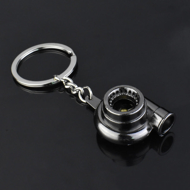 Mini Turbo Turbocharger Key chain Spinning Turbine