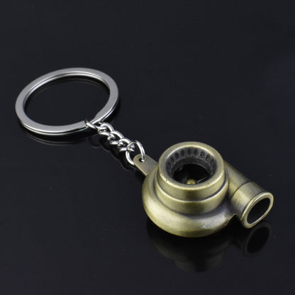 Mini Turbo Turbocharger Key chain Spinning Turbine