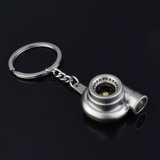 Mini Turbo Turbocharger Key chain Spinning Turbine