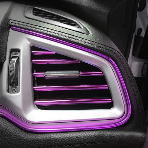 Car Air Vent Trim Strip Chrome Grille Decoration