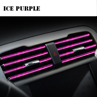 Car Air Vent Trim Strip Chrome Grille Decoration