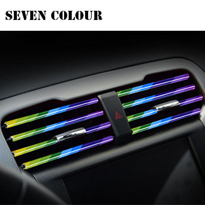 Car Air Vent Trim Strip Chrome Grille Decoration