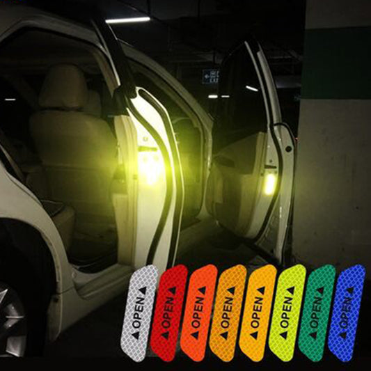 Car Door Reflective Strips OPEN Warning Stickers