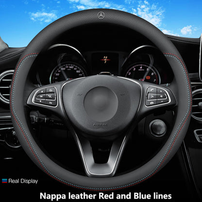 Suede Leather Car Steering Wheel Cover Mercedes-Benz