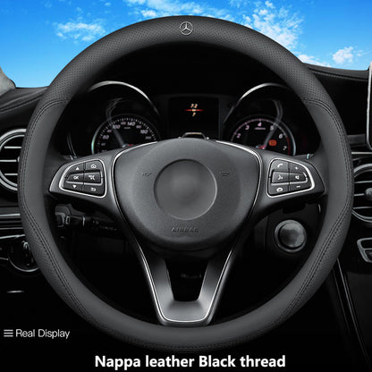 Suede Leather Car Steering Wheel Cover Mercedes-Benz