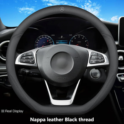 Suede Leather Car Steering Wheel Cover Mercedes-Benz