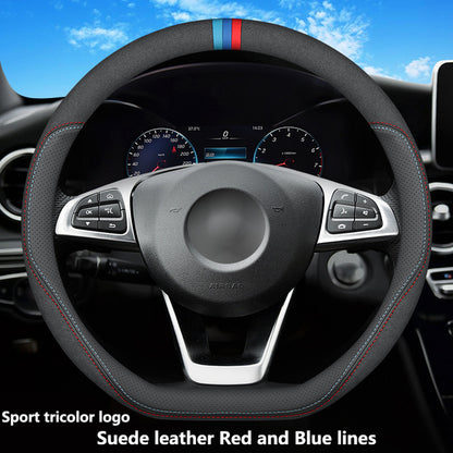 Suede Leather Car Steering Wheel Cover Mercedes-Benz