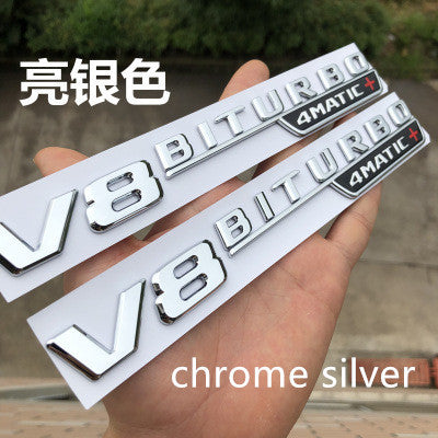 2pcs Vent Fender Trim Emblem Blade Logo