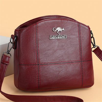 Solid Leather Small Cross body Bag