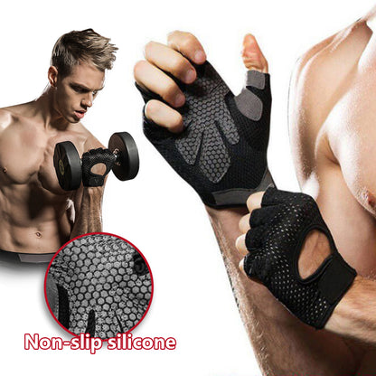 Breathable Fitness Gloves Silicone Palm