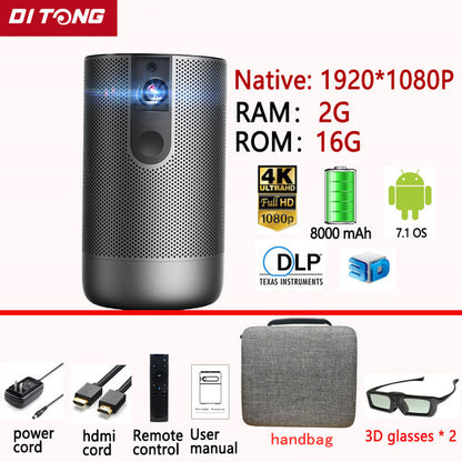 Smart DLP Mini Projector 1080P