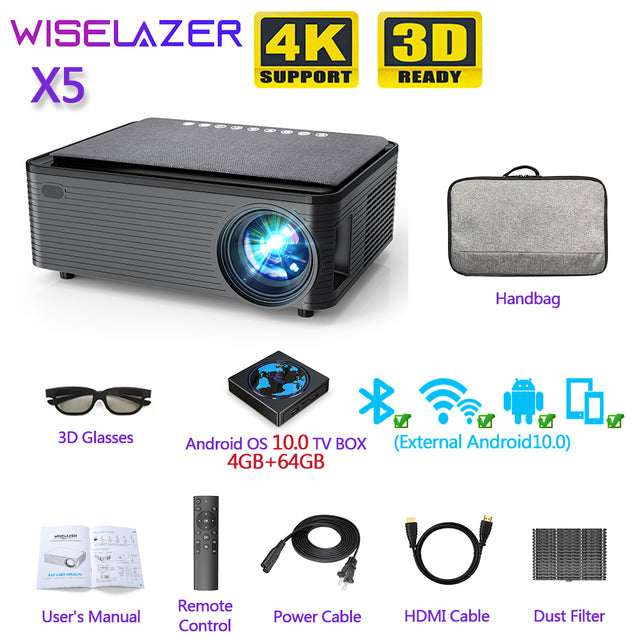 WISELAZER X5 Projector Support 4K