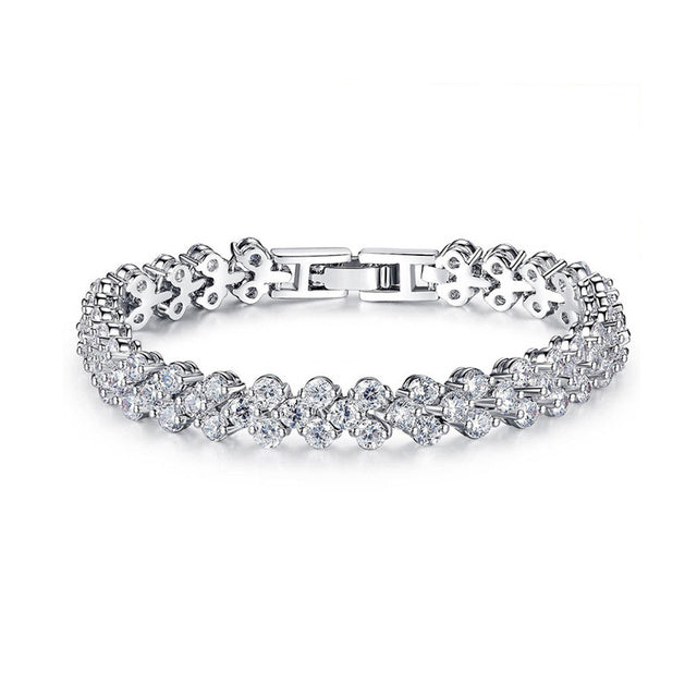 Diamond Bracelets 925 Silver Plated