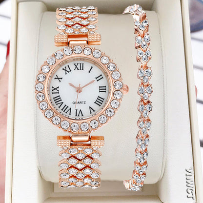 Steel belt Love Steel belt Rhinestone Watch