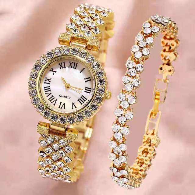 Steel belt Love Steel belt Rhinestone Watch