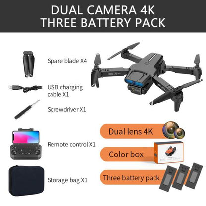 Foldable Drone S17 50X Zoom ESC Dual Camera 4K HD WiFi