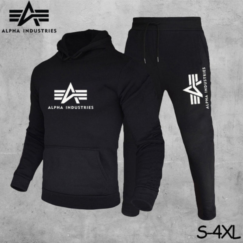 fitness hoodie casual 2-piece sport