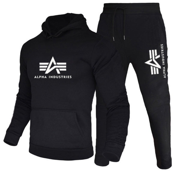 fitness hoodie casual 2-piece sport