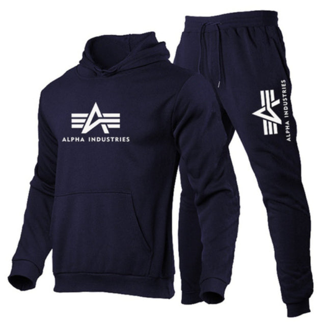 fitness hoodie casual 2-piece sport