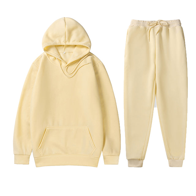 Two Piece Set Women/Men Hoodies+Pants Autumn