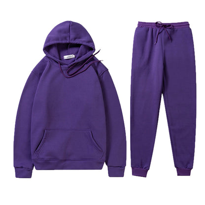 Two Piece Set Women/Men Hoodies+Pants Autumn