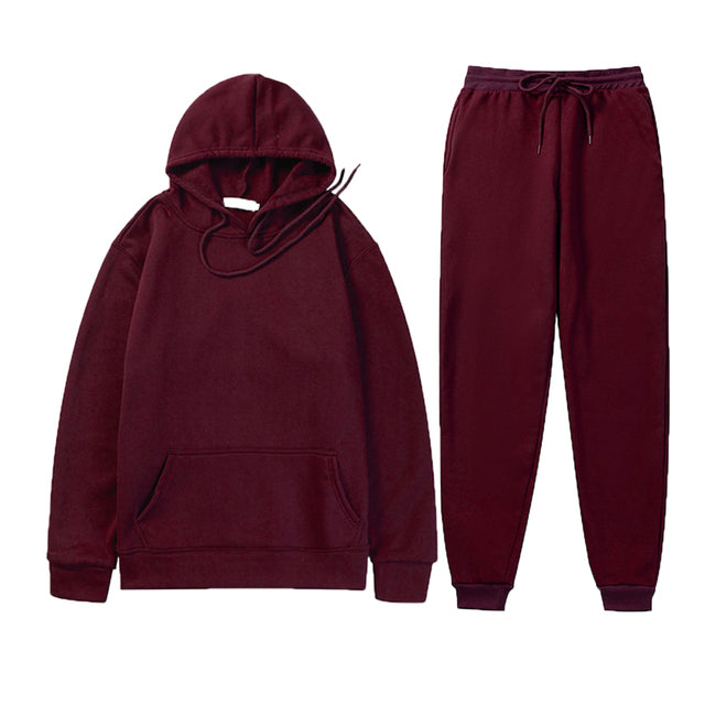 Two Piece Set Women/Men Hoodies+Pants Autumn